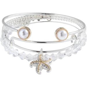Alex and Ani Textured Goldfish Charm Bangle(Two Toned)