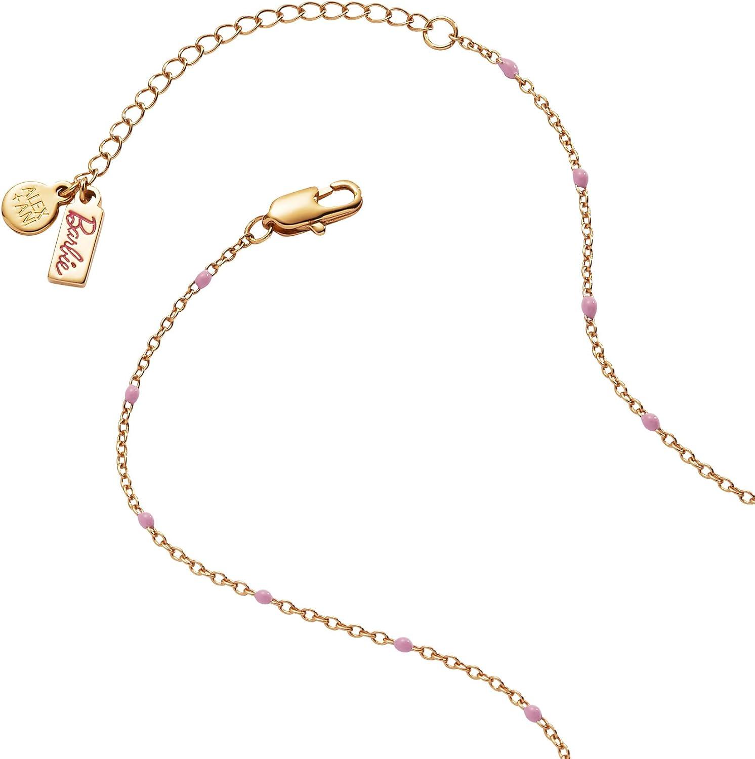 imageAlex and Ani Barbie Gold and Pink JewelryAlex and Ani Barbie Cowboy Boot Pendant Necklace