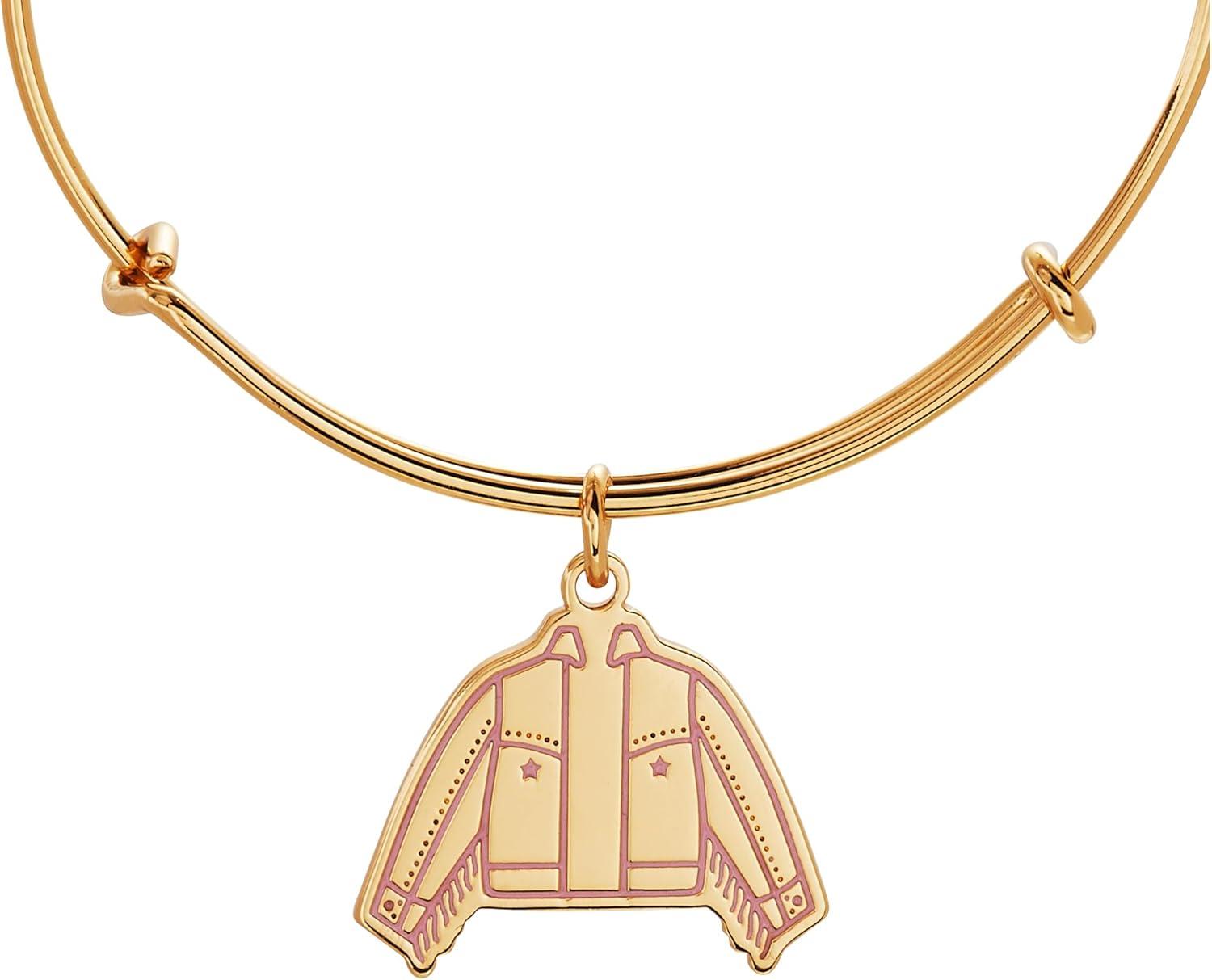 imageAlex and Ani Barbie Gold and Pink JewelryAlex and Ani Barbie Western Jacket Charm Bangle