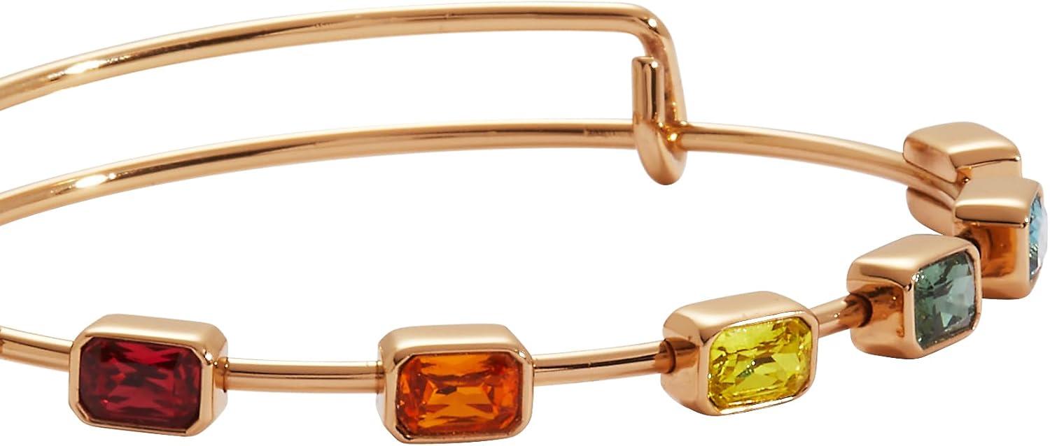 imageAlex and Ani Rainbow Ombre Pave JewelryRainbow InLine Stone Bangle