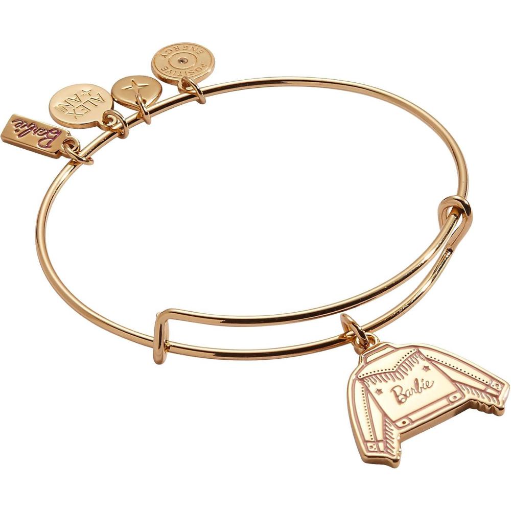imageAlex and Ani Barbie Gold and Pink JewelryAlex and Ani Barbie Western Jacket Charm Bangle