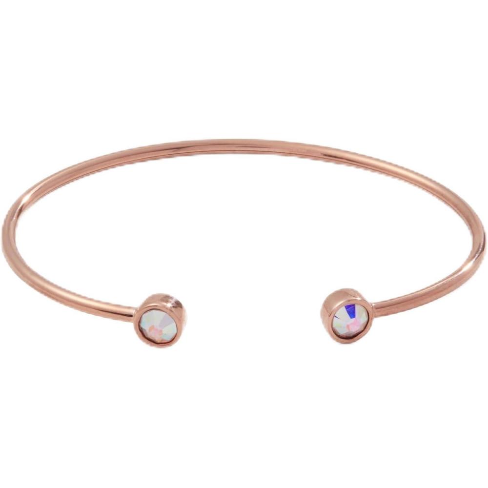 imageAlex and Ani Flex Cuff Bracelet CrystalShiny Rose Gold