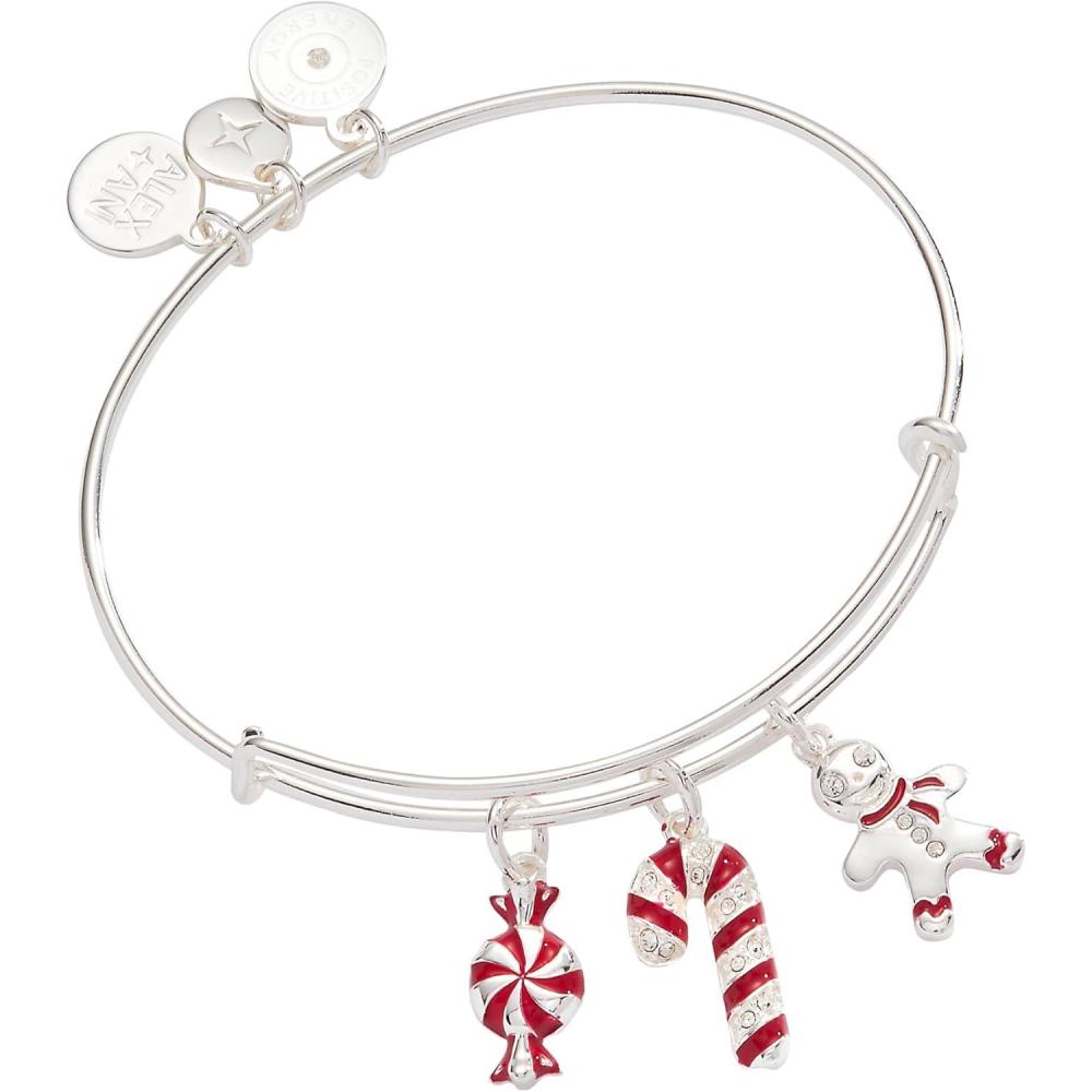 imageAlex and Ani Peppermint Candy Cane BraceletsCandy Cane Charm Bangle