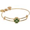 Four-Leaf Clover Slider Charm Bangle