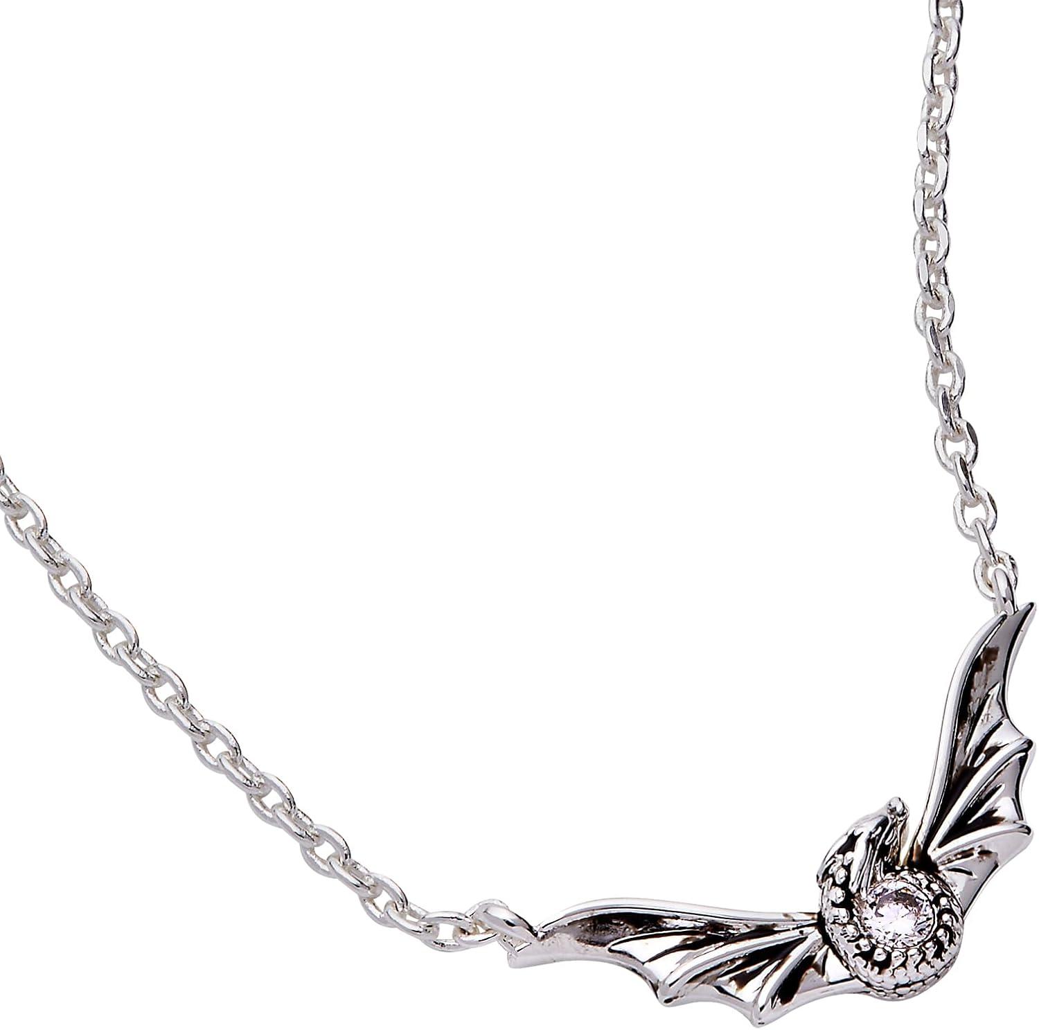 imageAlex and Ani HOUSE OF THE DRAGON Necklaces Dimensional Dragon amp Helmet Pendants with Faceted Crystal NickelFree Unique Jewelry GiftSyrax Necklace Antique Silver