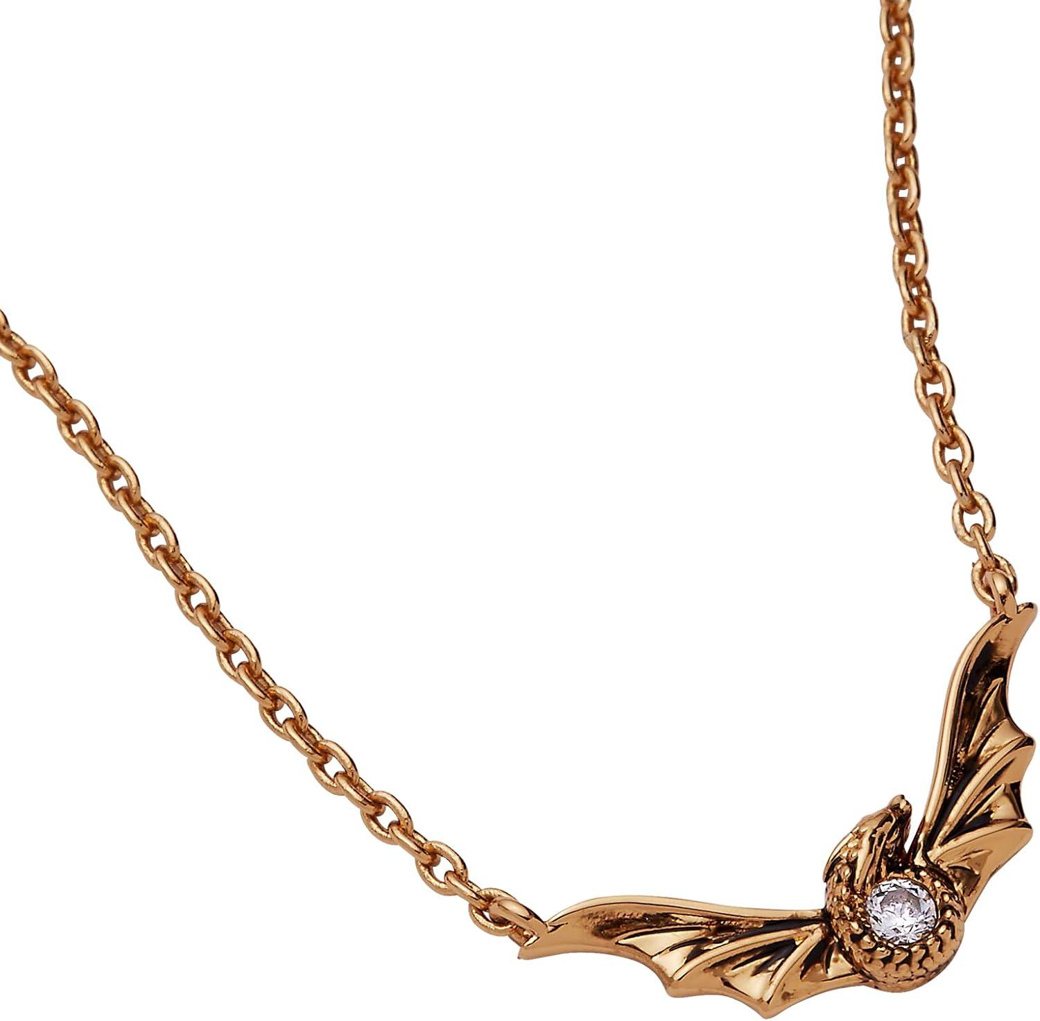 imageAlex and Ani HOUSE OF THE DRAGON Necklaces Dimensional Dragon amp Helmet Pendants with Faceted Crystal NickelFree Unique Jewelry GiftSyrax Necklace Antique Gold