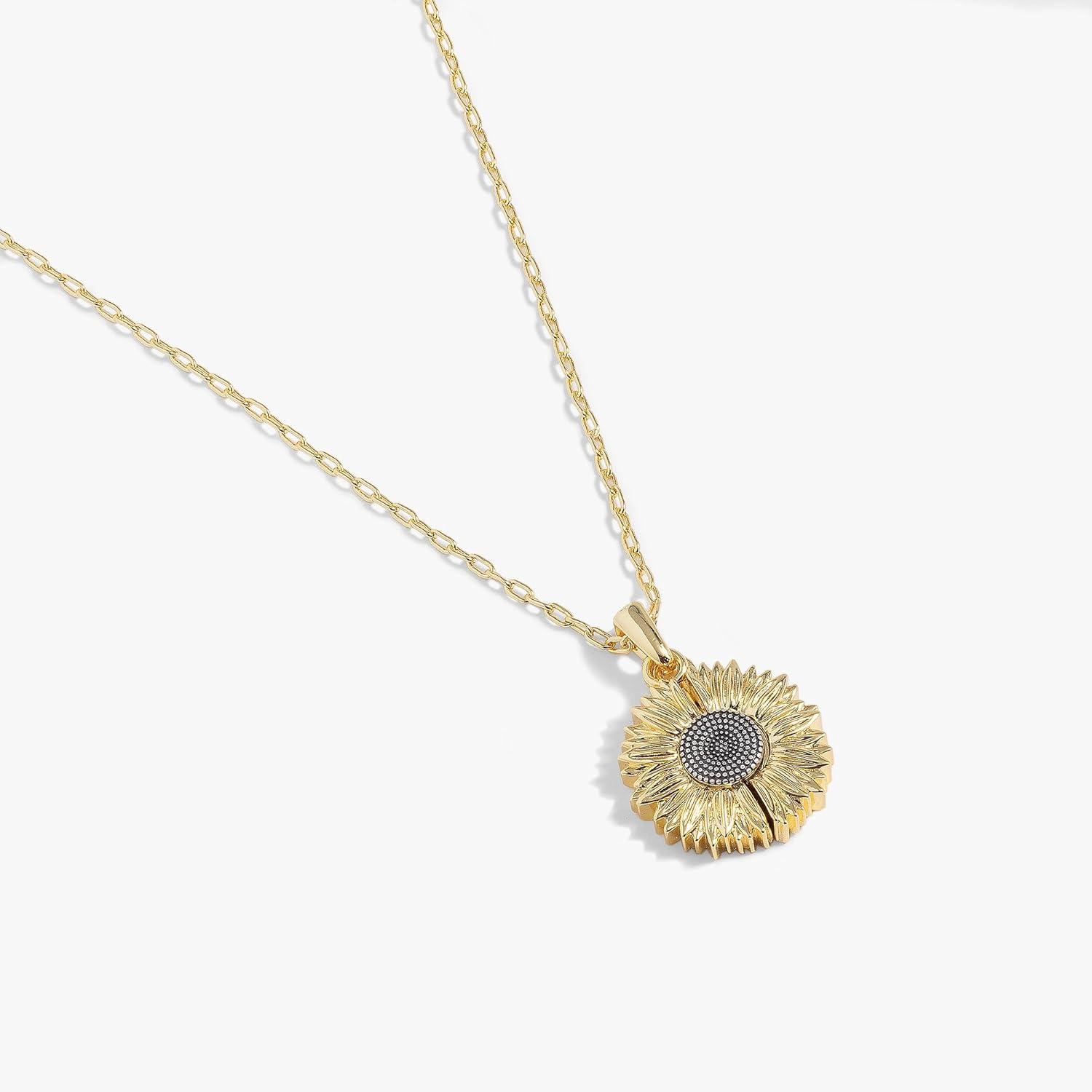 imageAlex and Ani Sunflower Choose Happiness Mantra Necklace