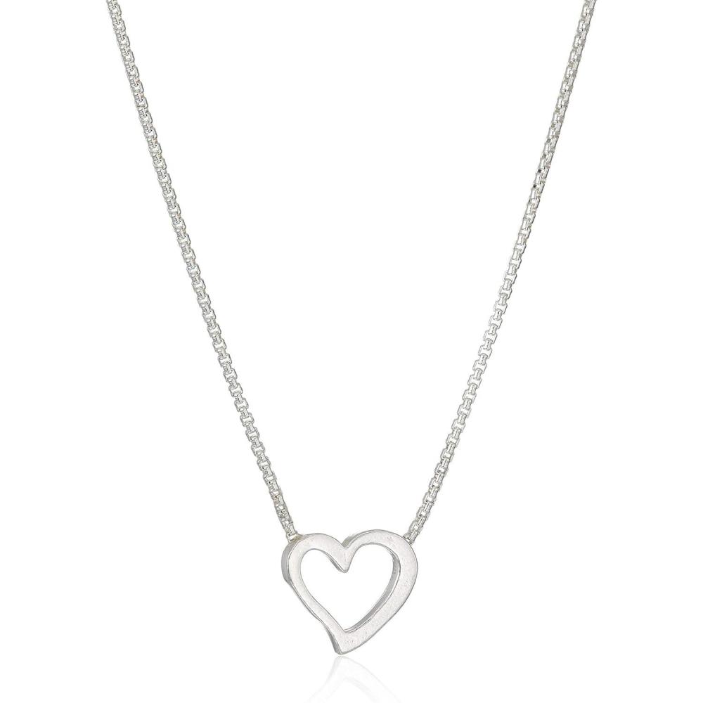 imageAlex and Ani Path of Symbols Adjustable Necklace for Women Heart Pendant Sterling Silver 15 to 18 in925 Sterling Silver