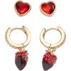 Chocolate-Covered Strawberry Earrings  Set of 2