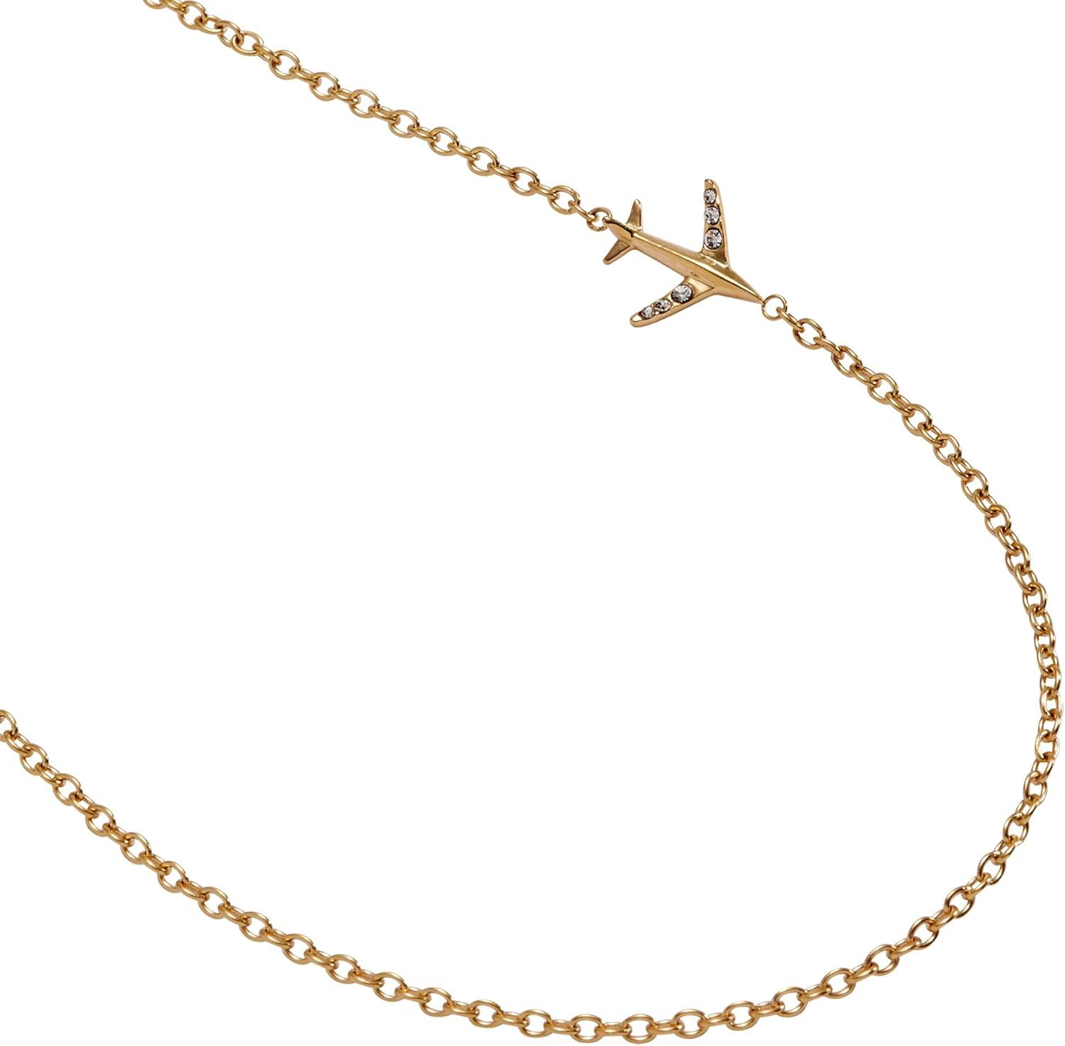imageAlex and Ani Airplane Inline NecklaceStainless Gold