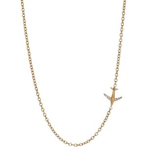 Alex and Ani Airplane Inline Necklace(Stainless Gold)
