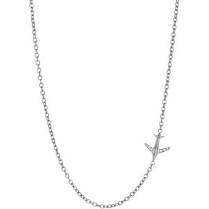 Alex and Ani Airplane Inline Necklace(Stainless Silver)