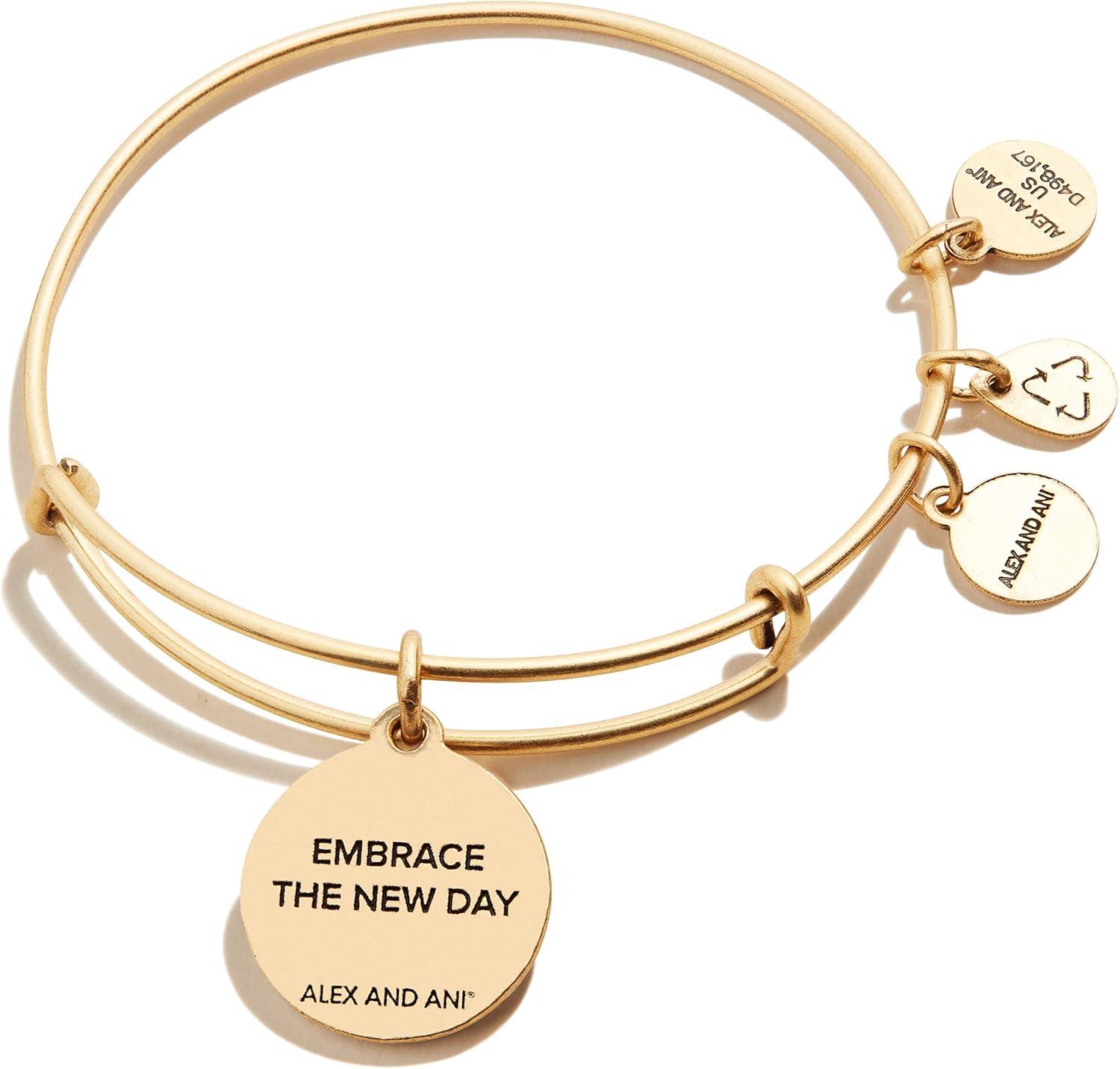 imageAlex and ANI Path of Symbols Expandable Bangle for Women New Day Charm Rafaelian Finish 2 to 35 inRafaelian Gold Finish