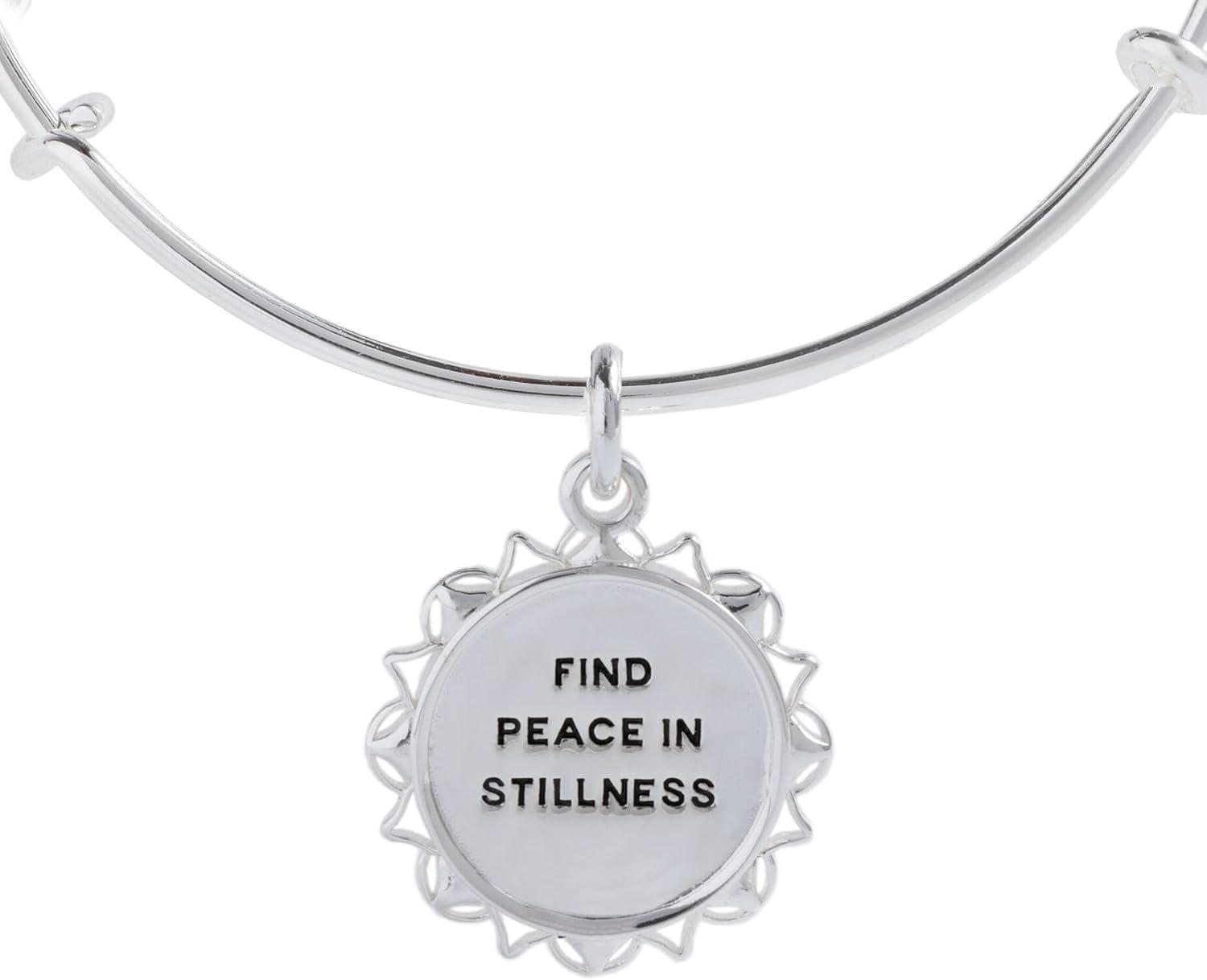 imageAlex and Ani Lotus Peace BangleShiny Silver