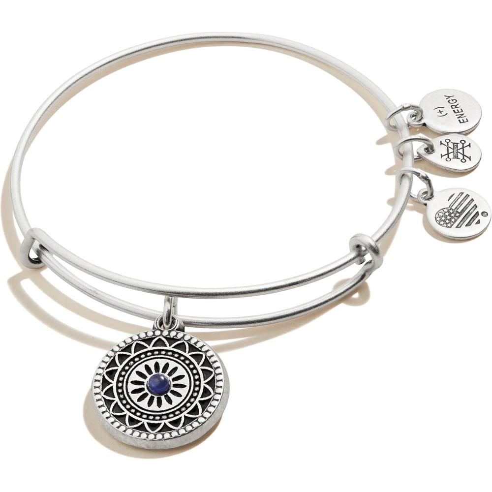 imageAlex and ANI Path of Symbols Expandable Bangle for Women New Day Charm Rafaelian Finish 2 to 35 inRafaelian Silver Finish