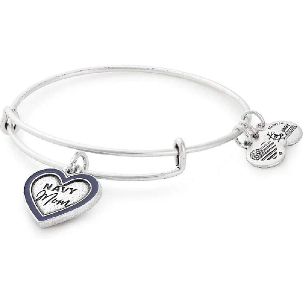 imageAlex and ANI Womens Navy Mom Bangle Bracelet Rafaelian Silver