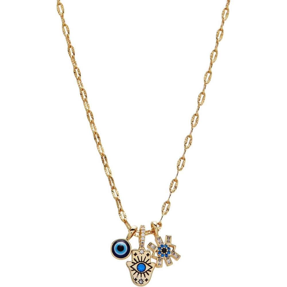 imageAlex and Ani Evil Eye Charm NecklaceTriple Charm Necklace