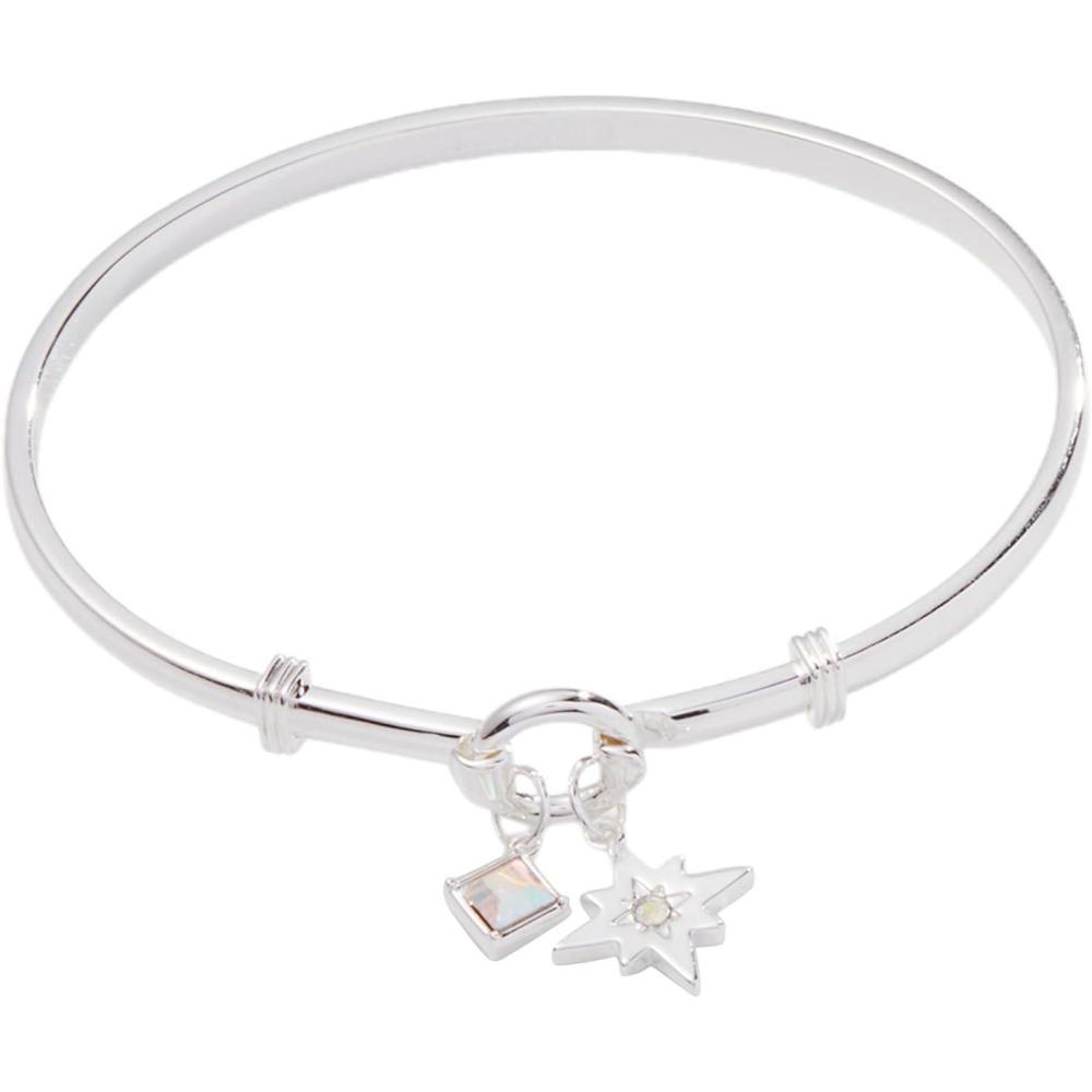 imageAlex and Ani North Star  Crystal Charm Clip BangleShiny Silver