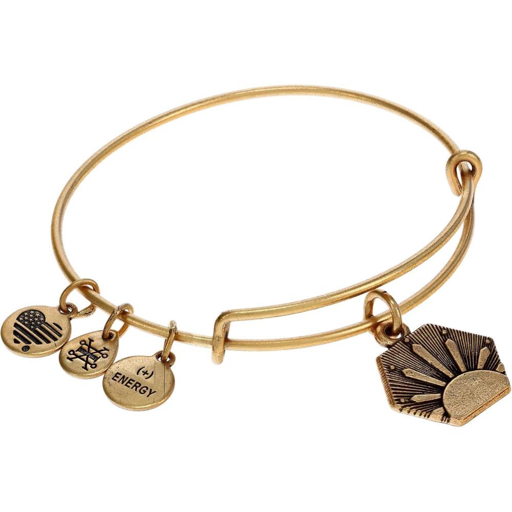 imageSun Charm Bangle Braceletyellow gold plated brass