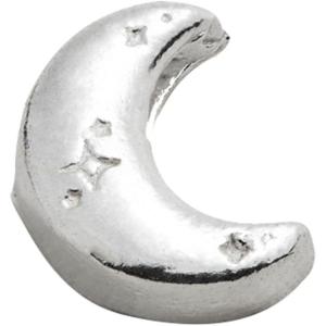 Alex and Ani Crescent Moon Slider Charm, Create Your Own Crescent Moon, 0.925 Sterling Silver, Silver, Charm Size 0.29 inch Width by 0.33 inch Height