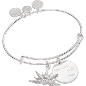 Alex and Ani “The Sun Will Rise” Duo Charm Pendant Necklace(Silver)