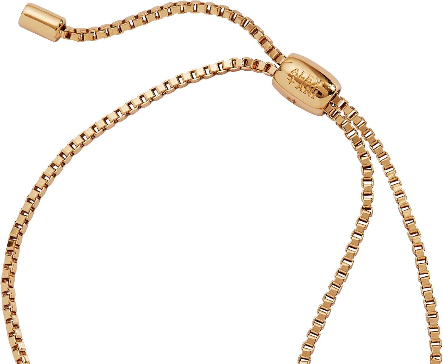 imageAlex and Ani Pearlized Dove Peace Pull Chain Bracelet for Women Shiny Gold