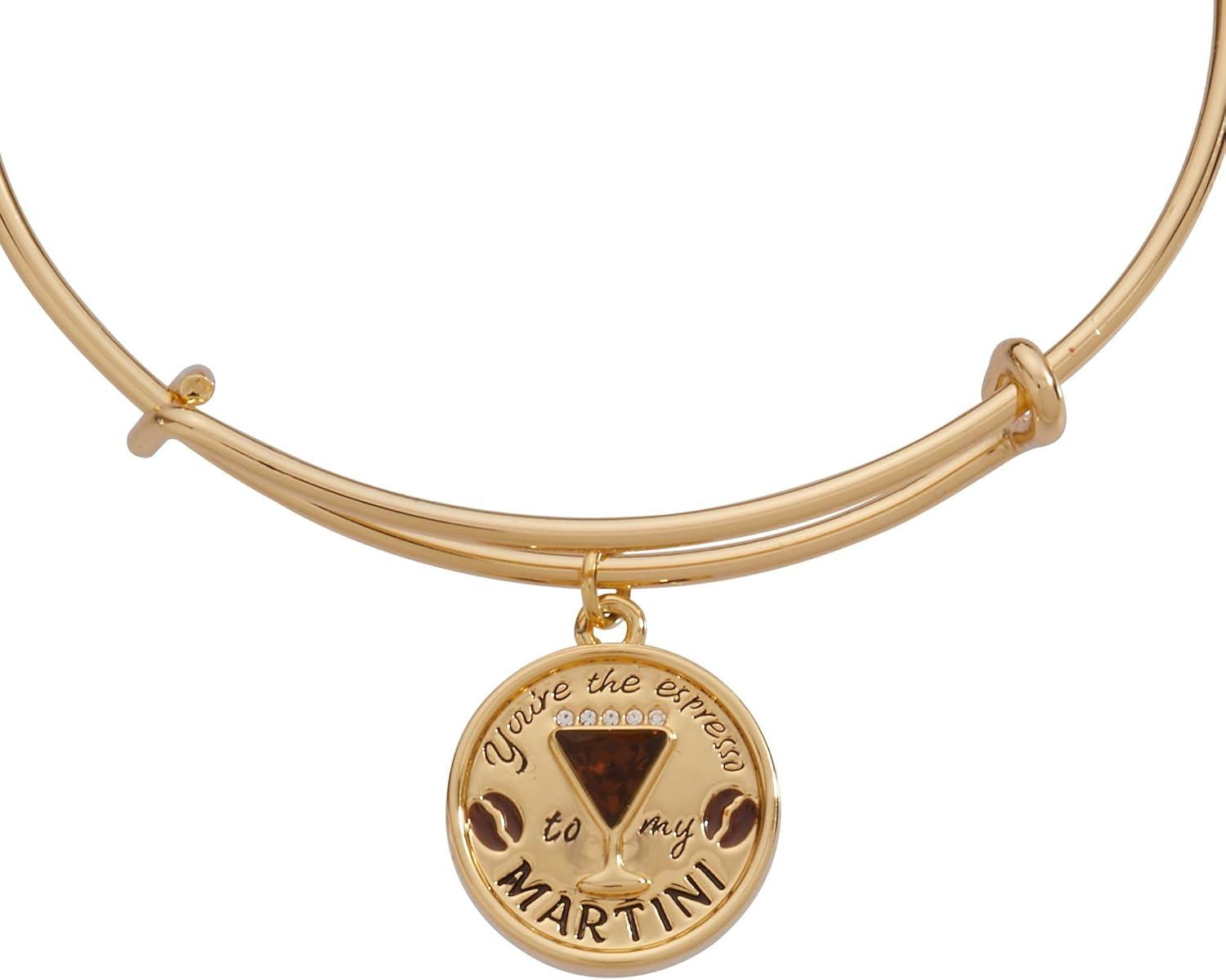 imageAlex and Ani Youre the Espresso to my Martini Charm Bangle Bracelet Shiny Gold Bracelets for Women NickelFree Safe Materials