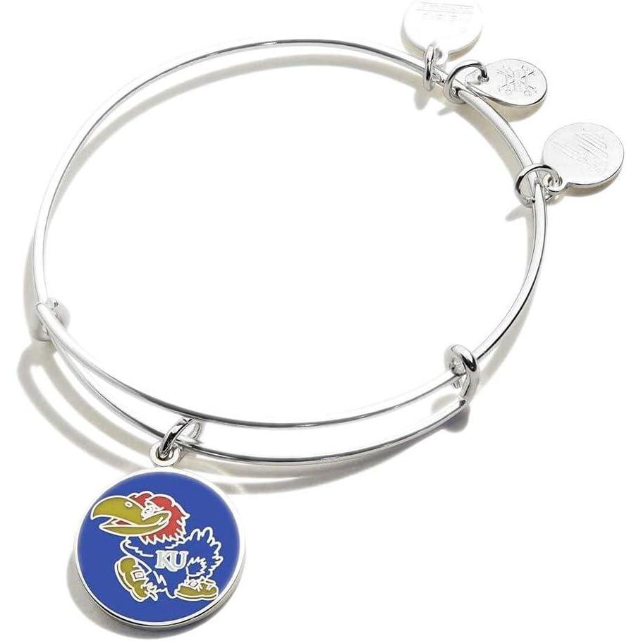 imageAlex and Ani Collaborations Expandable Bangle for Women Collegiate Charms Shiny Finish 2 to 35 inUniversity of Kansas