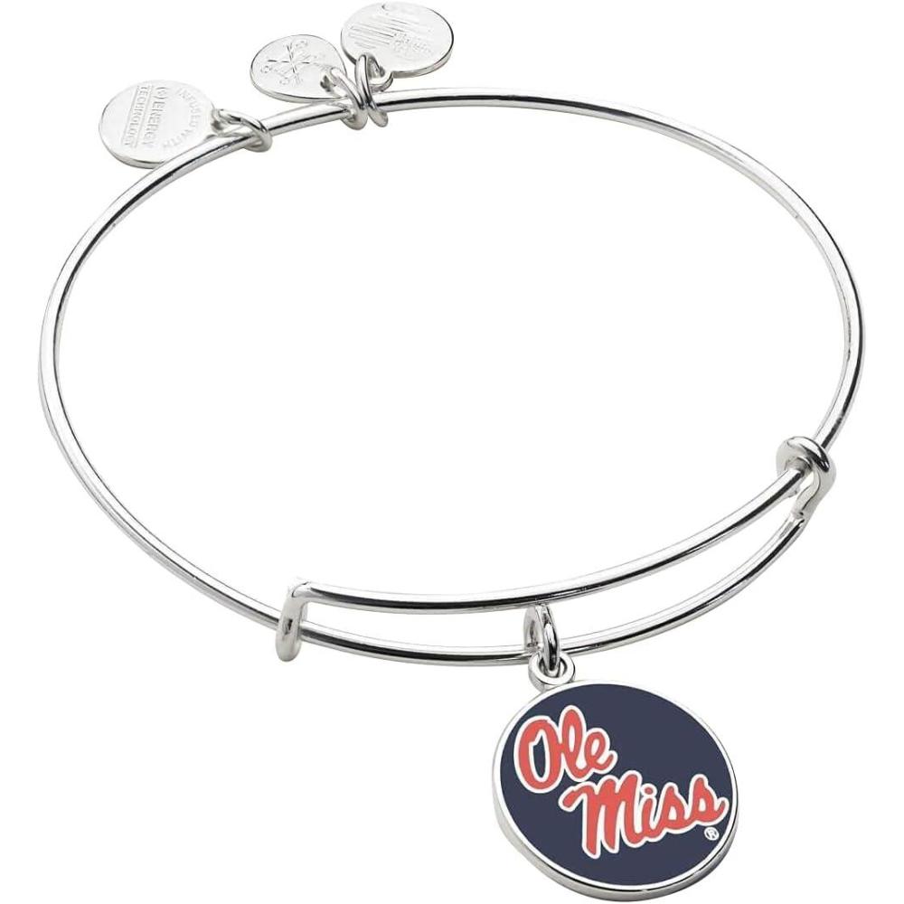 imageAlex and Ani Collaborations Expandable Bangle for Women Collegiate Charms Shiny Finish 2 to 35 inUniversity of Mississippi