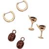 imageAlex and Ani Espresso Martini Huggie Hoop Earring Set Shiny Gold