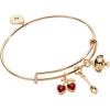 imageAlex and Ani My Cherry Amour Multi Charm Expandable Wire Bracelet Shiny Gold