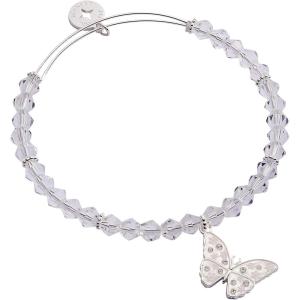 Alex and Ani Glass Butterfly Bracelets(Beaded Charm Bangle)