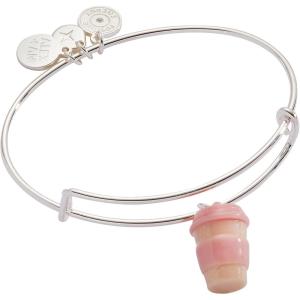 Alex and Ani Mama Needs Coffee’ Mug Charm Bangle(Pink Coffee To-Go Cup)