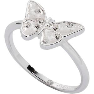 Alex and Ani SOM – Glass Butterfly Statement Ring, Shiny Silver
