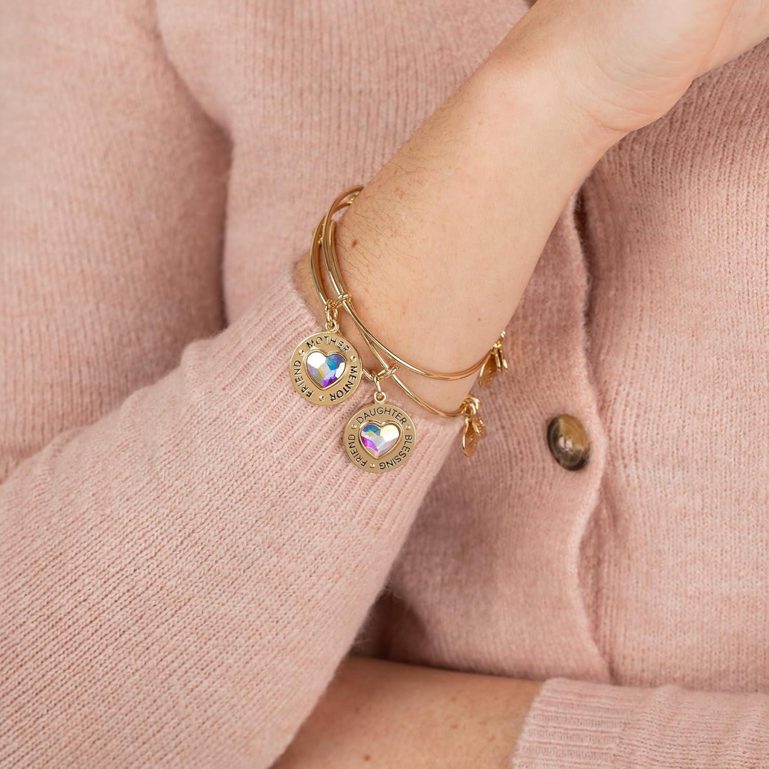 imageAlex and Ani Mother Daughter Charm Bangles Set of 2Shiny Gold