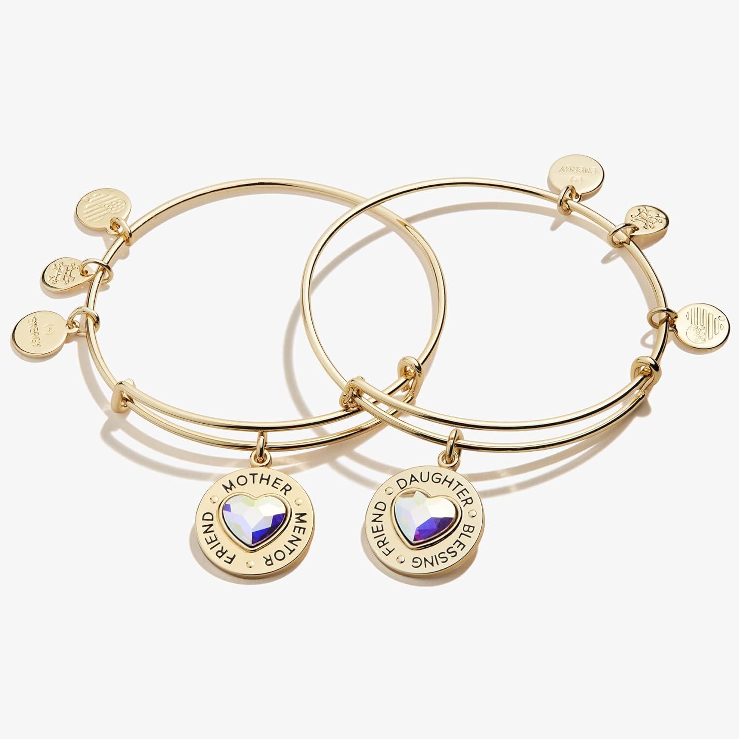 imageAlex and Ani Mother Daughter Charm Bangles Set of 2Shiny Gold