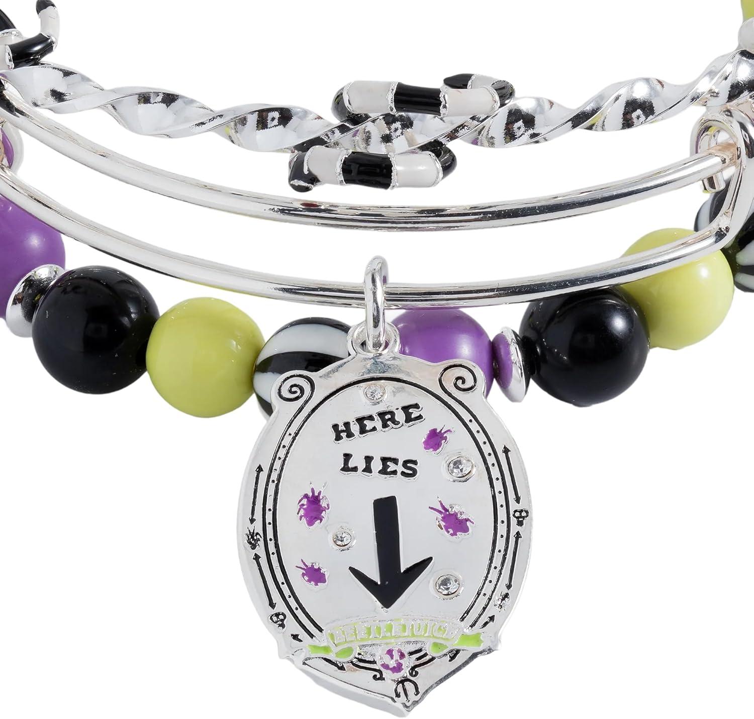 imageAlex and Ani BEETLEJUICE Handbook for the Recently Deceased Pendant NecklaceSet of 3 bangles