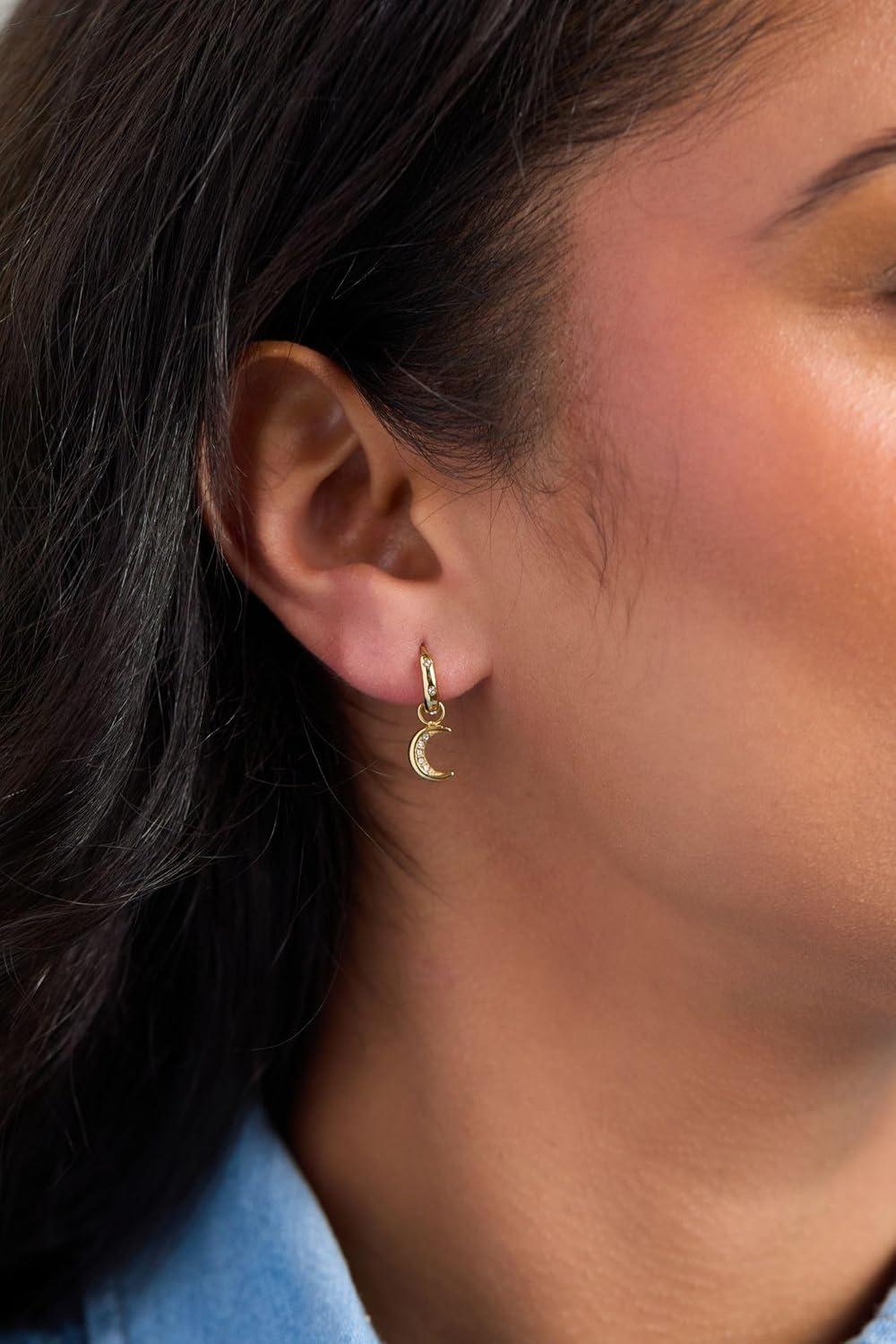 imageAlex and Ani Celestial Stackable Earring Sets Interchangeable Studs Huggies Cuffs amp Charms NickelFreeMix Match Earring Set of 4 Stainless Gold