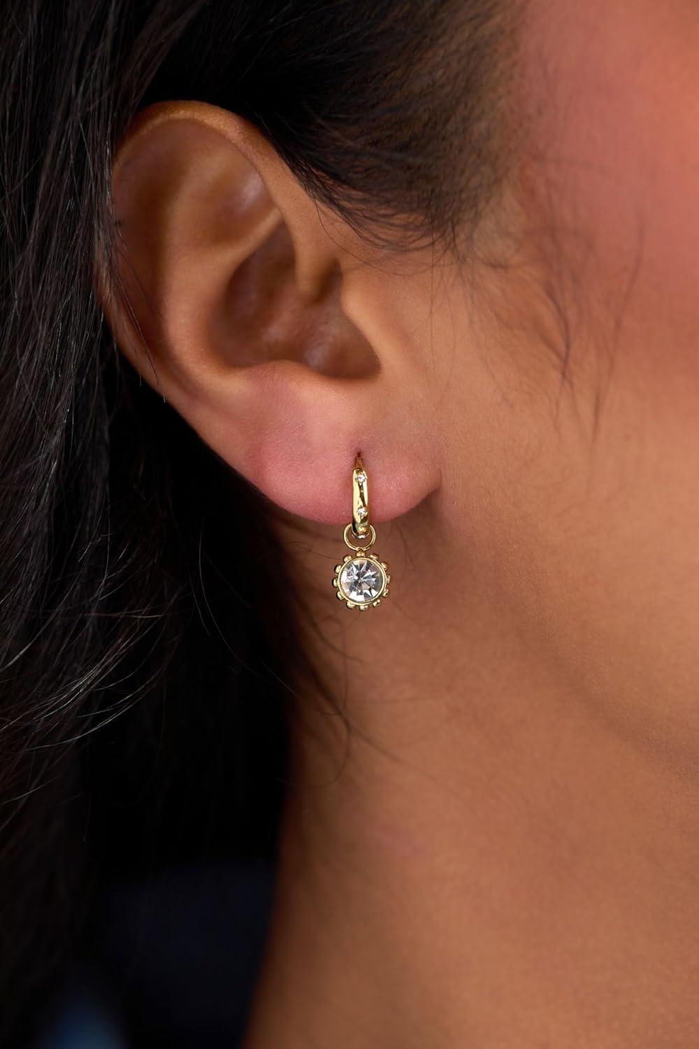 imageAlex and Ani Celestial Stackable Earring Sets Interchangeable Studs Huggies Cuffs amp Charms NickelFreeMix Match Earring Set of 4 Stainless Gold