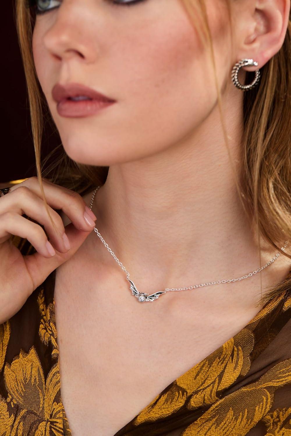 imageAlex and Ani HOUSE OF THE DRAGON Earrings Inspired Hoops amp Studs NickelFree Hypoallergenic FinishSyrax Front to Back Hoop Antique Silver