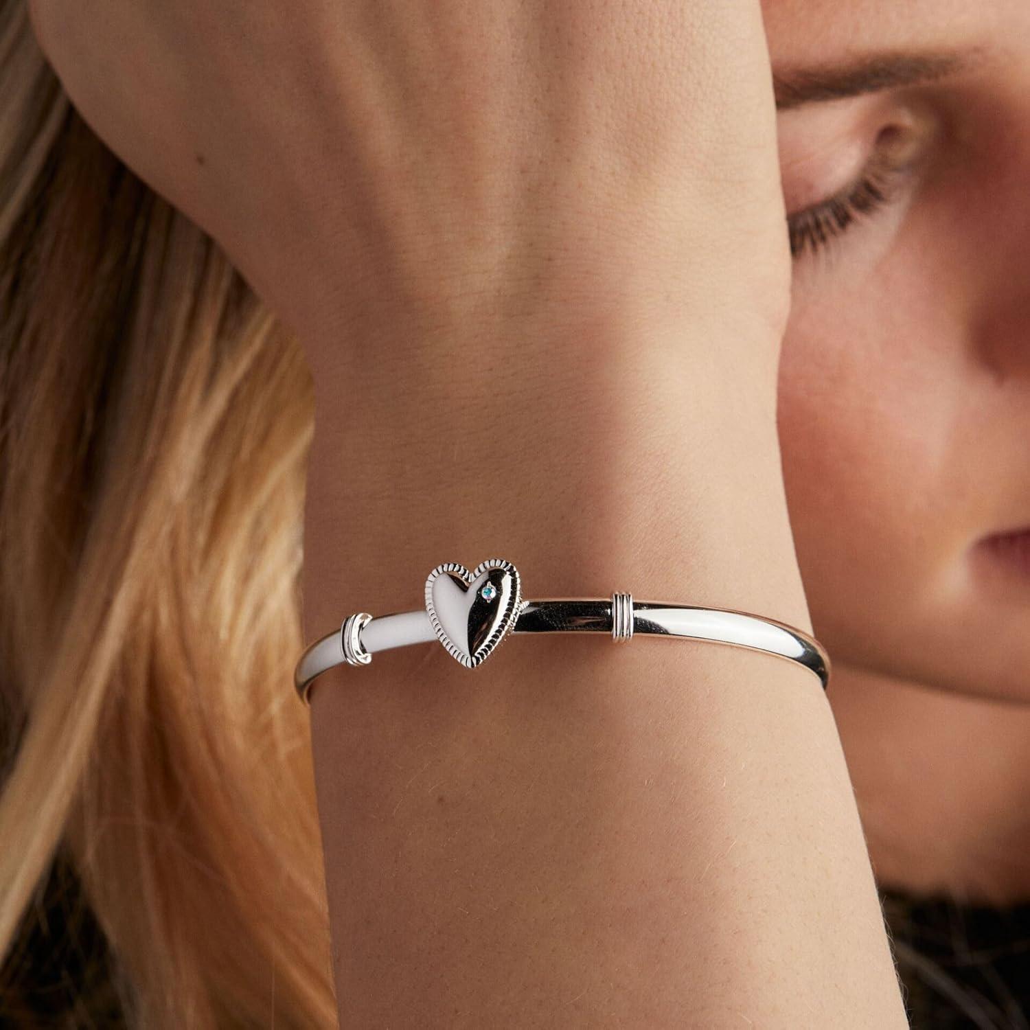 imageAlex and Ani Heart Clip Bangle BraceletSilver