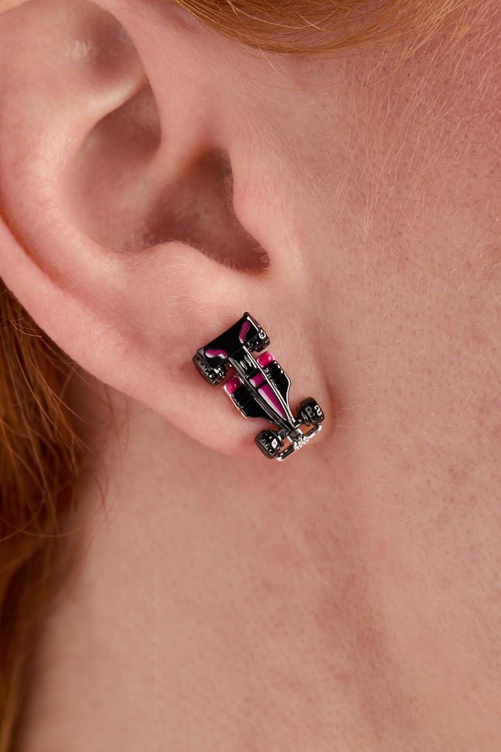 imageAlex and Ani Hot Wheels EarringsPink Car Stud Shiny Silver