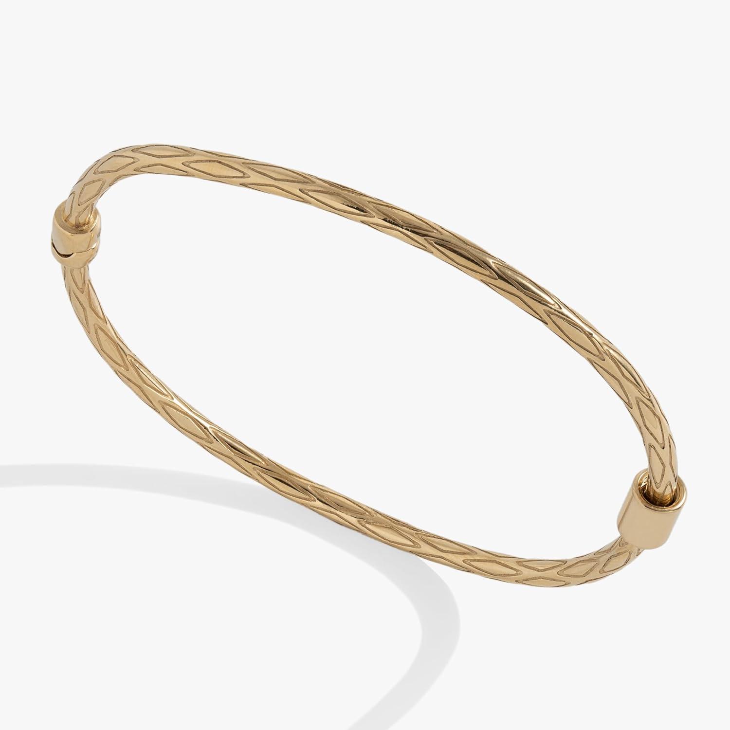 imageAlex and Ani Interchangeable Diamond Texture Hinge BaseStainless Gold