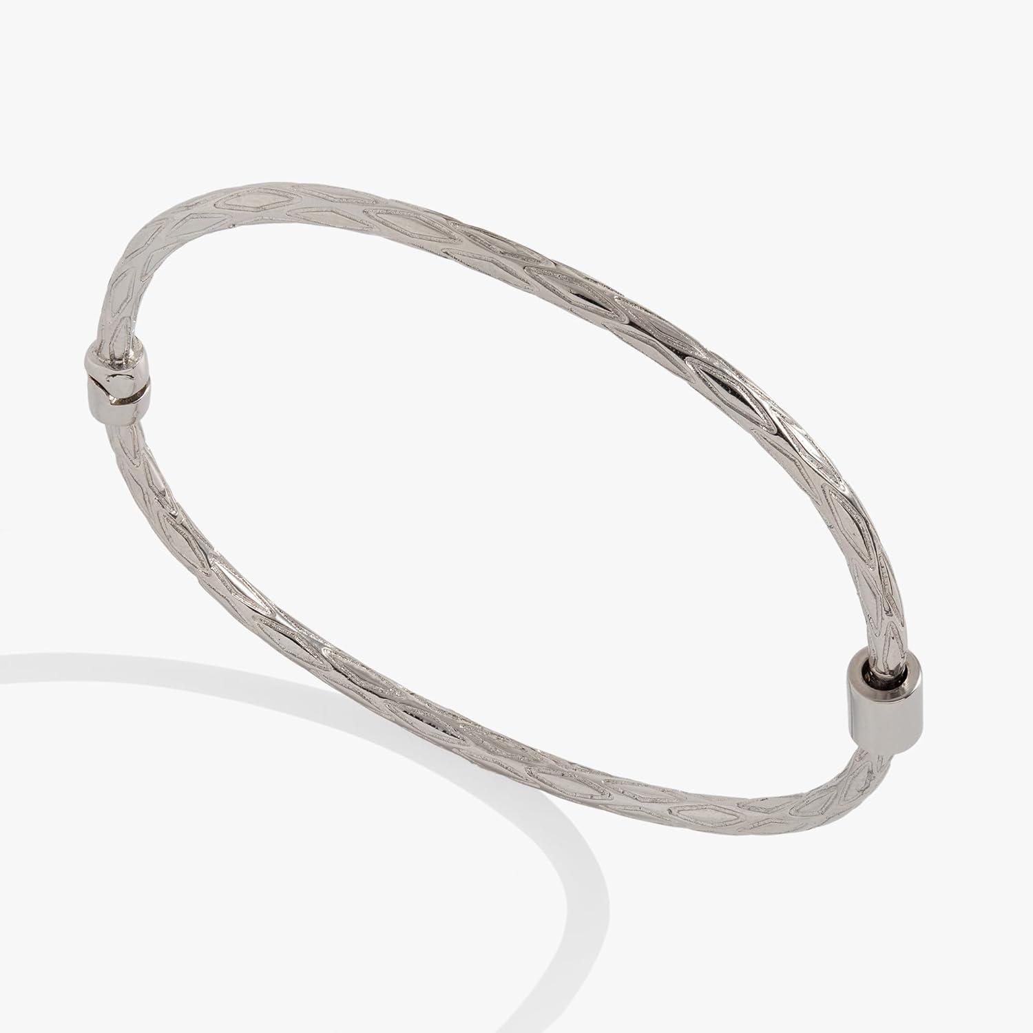 imageAlex and Ani Interchangeable Diamond Texture Hinge BaseStainless Silver