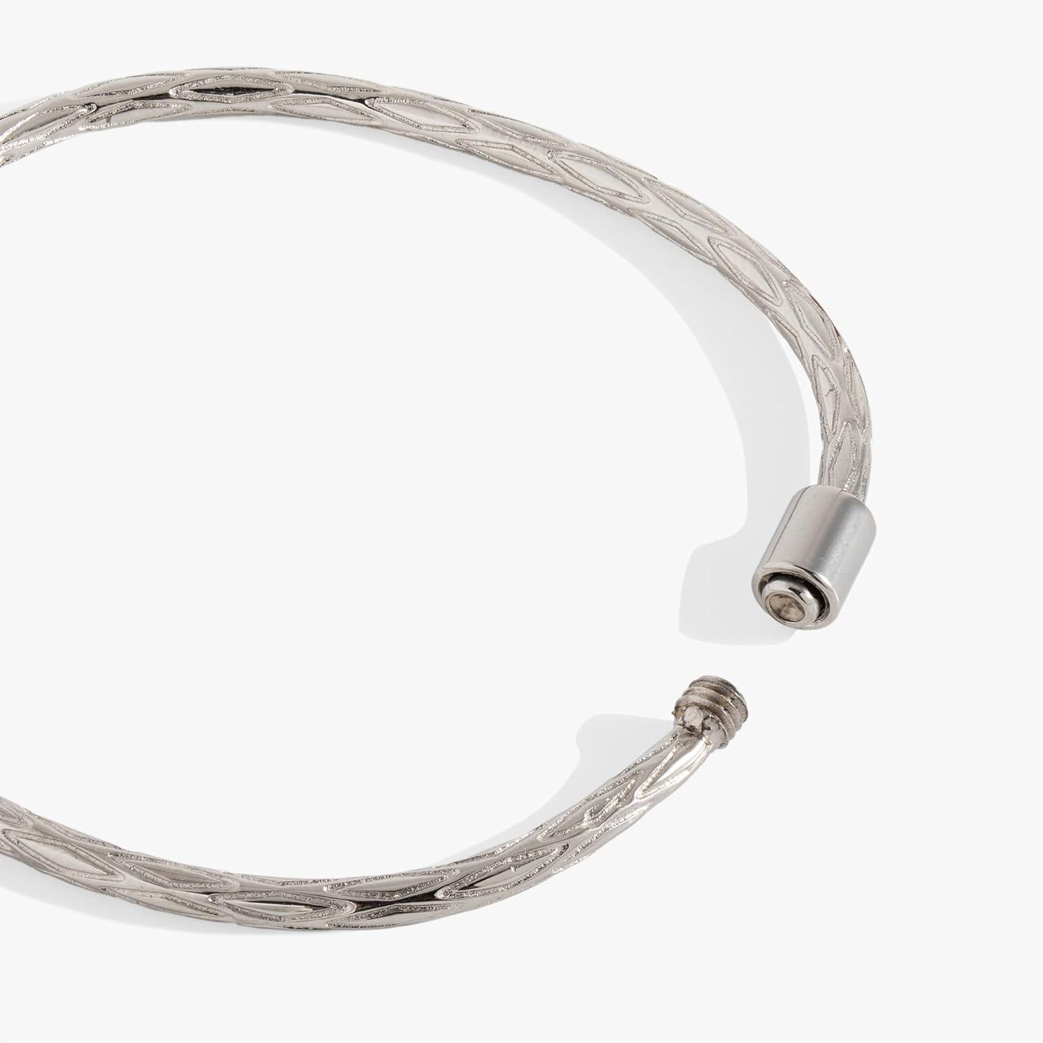 imageAlex and Ani Interchangeable Diamond Texture Hinge BaseStainless Silver