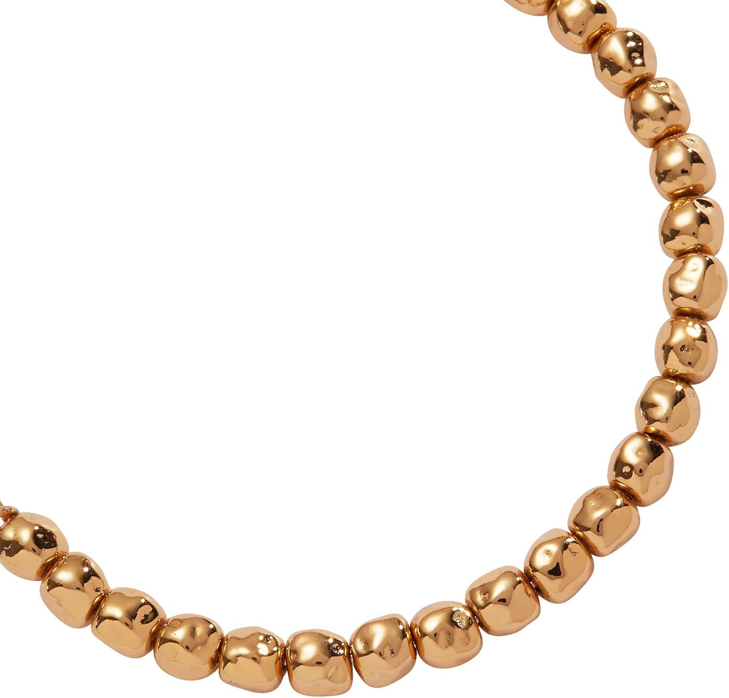 imageAlex and Ani Nugget Beaded Bangle AccentShiny Gold