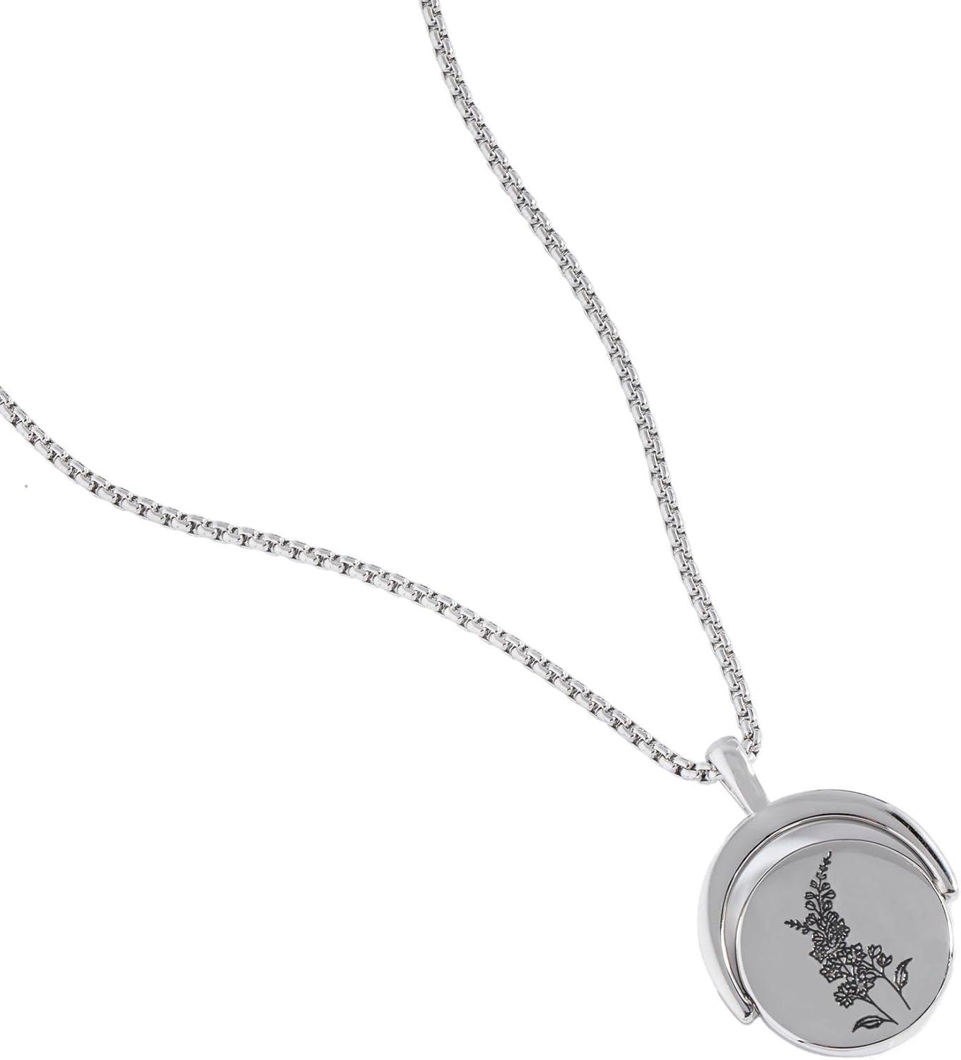 imageAlex and Ani September Birthstone and Flower Flip Charm NecklaceStainless Silver