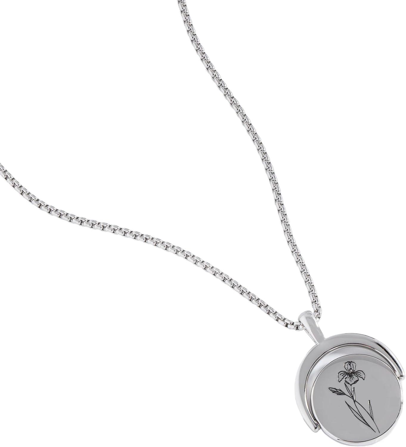 imageAlex and Ani September Birthstone and Flower Flip Charm NecklaceStainless Silver