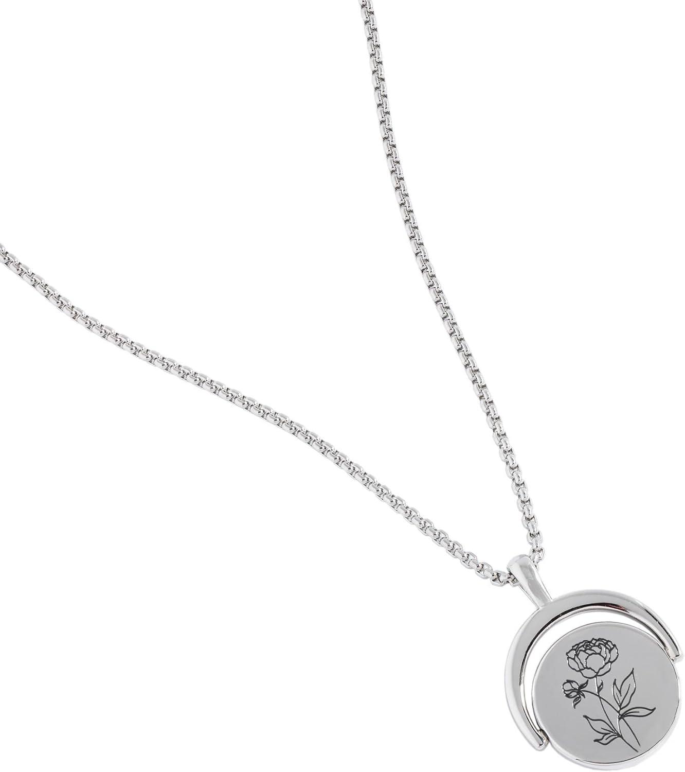 imageAlex and Ani September Birthstone and Flower Flip Charm NecklaceStainless Silver