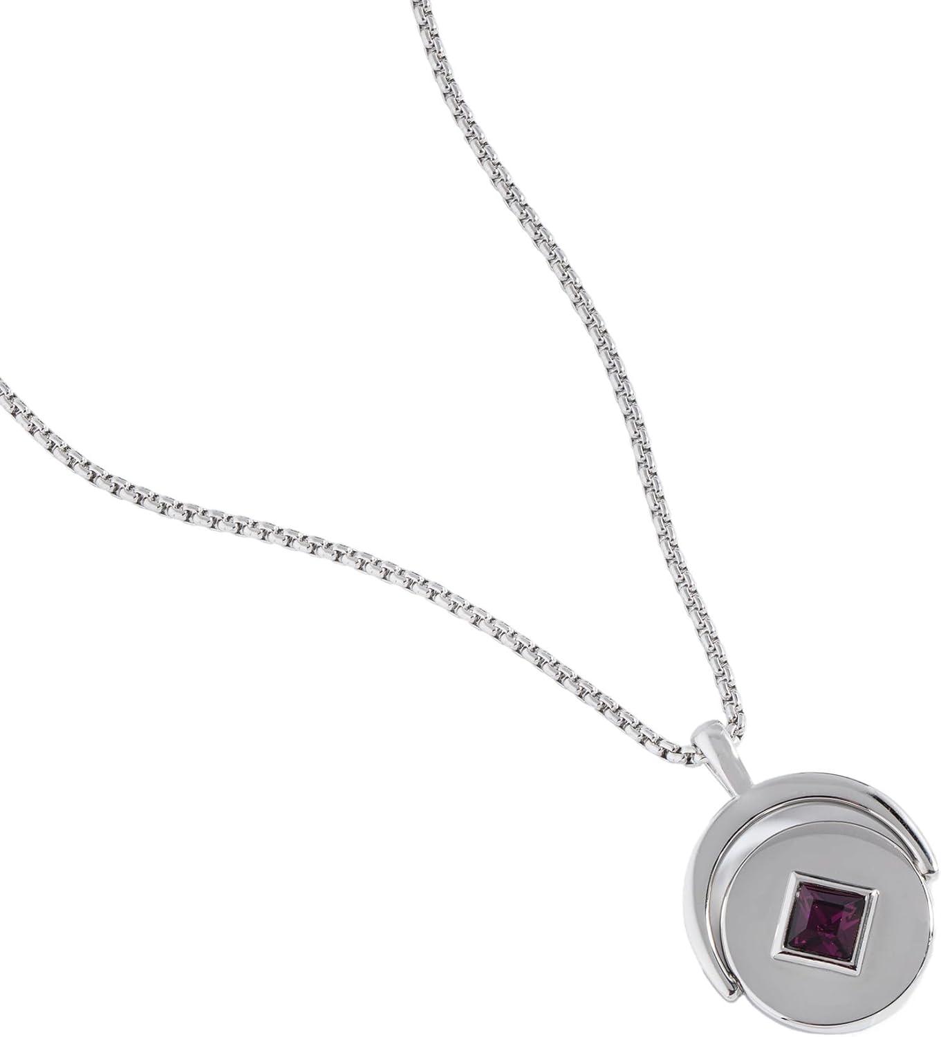 imageAlex and Ani September Birthstone and Flower Flip Charm NecklaceStainless Silver